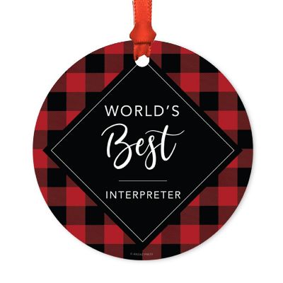 Metal Ornament World's Best Interpreter Image 1
