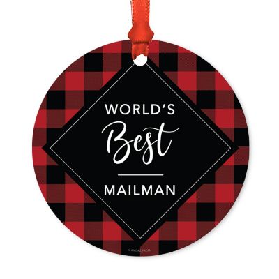 Metal Ornament World's Best Mailman Image 1