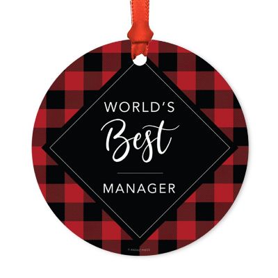 Metal Ornament World's Best Manager Image 1