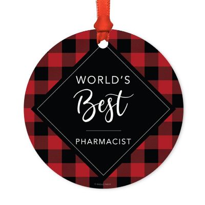 Metal Ornament World's Best Pharmacist Image 1