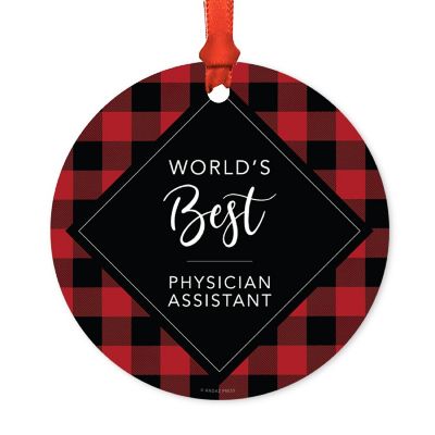 Metal Ornament World's Best Phys Asst Image 1