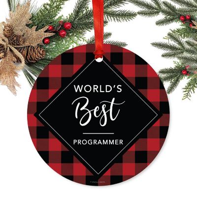 Metal Ornament World's Best Programmer Image 1