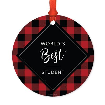 Metal Ornament World's Best Student Image 1