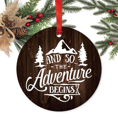 Metal Rustic Ornament Adventure Begins Image 1