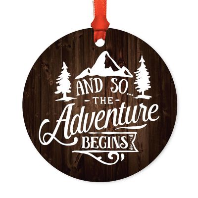 Metal Rustic Ornament Adventure Begins Image 1