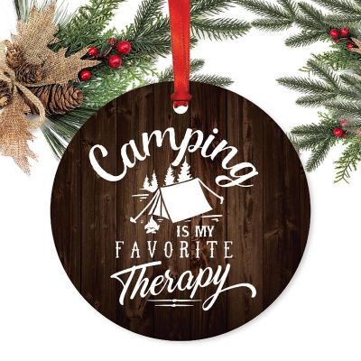 Metal Rustic Ornament Camping Therapy Image 1