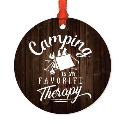 Metal Rustic Ornament Camping Therapy Image 2