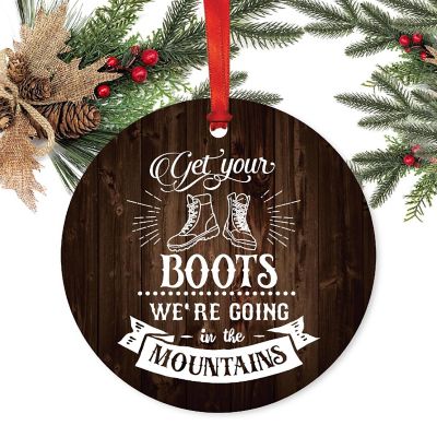 Metal Rustic Ornament Get Your Boots Image 1
