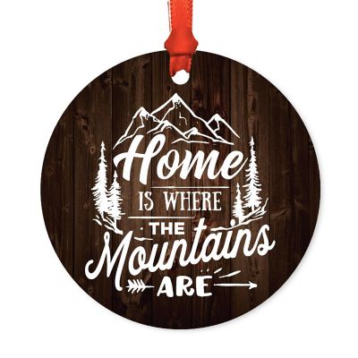 Metal Rustic Ornament Home Mountains Image 2