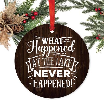 Metal Rustic Ornament Lake Never Happned Image 1