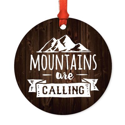 Metal Rustic Ornament Mountains Calling Image 2