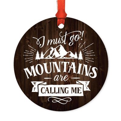 Metal Rustic Ornament Mountains Calling Image 1