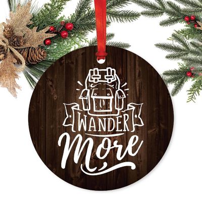 Metal Rustic Wood Ornament Wander More Image 1