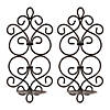Metal Scrollwork Candle Wall Sconces 13.12" Tall Image 1