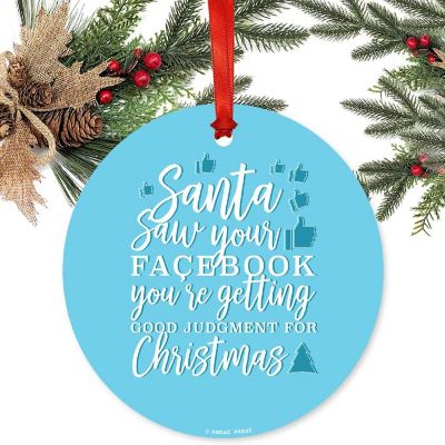 Metal Xmas Ornament Good Judgment Image 1