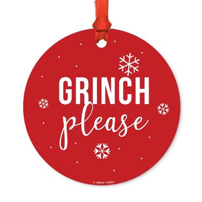 Metal Xmas Ornament Grinch Please Image 2