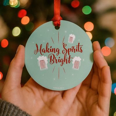 Metal Xmas Ornament Making Beer Mug Image 1