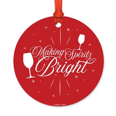 Metal Xmas Ornament Making Spirits Bright Image 2
