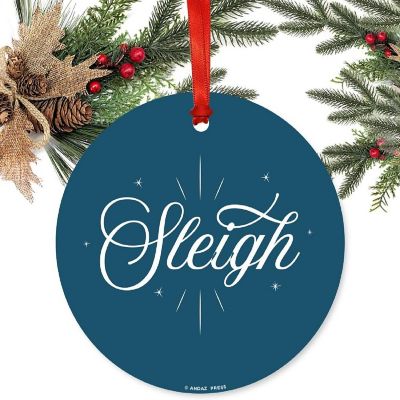 Metal Xmas Ornament Sleigh Image 1