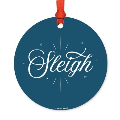 Metal Xmas Ornament Sleigh Image 2