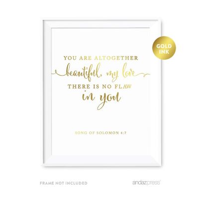 Metallic Gold Beautiful 8.5x11 sign Image 1