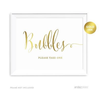 Metallic Gold Bubbles Take One 8.5x11 Image 1