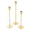 Metallic Gold Candle Holder Set - 3 Pc. Image 1