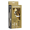 Metallic Gold Hammered Assorted Cutlery 72 Count Image 2