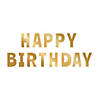 Metallic Gold Happy Birthday Letter Cutouts Image 1