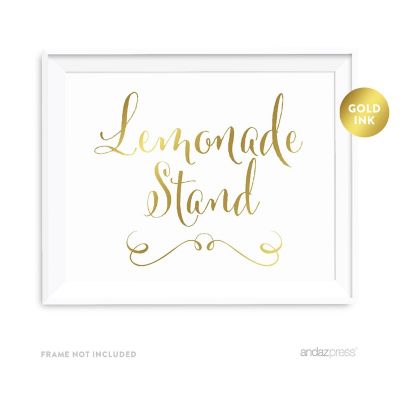 Metallic Gold Lemonade Stand 8.5x11 Image 1