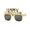 Metallic Gold New Year Sunglasses- 12 Pc. Image 1
