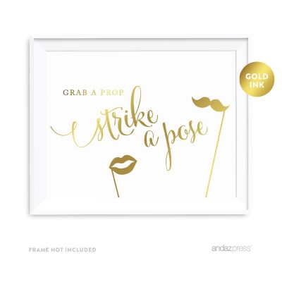 Metallic Gold Photobooth Props 8.5x11 Image 1