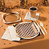 Metallic Gold Square Paper Dinner Plates - 18 Ct. Image 1