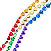 Metallic Heart Rainbow Bead Necklaces - 24 Pc. Image 1