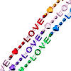 Metallic Love Rainbow Bead Necklaces - 24 Pc. Image 1
