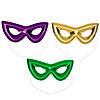 Metallic Mardi Gras Masquerade Plastic Masks - 24 Pc. Image 1