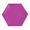 Metallic Purple Hexagon Paper Dinner Plates - 24 Ct. Image 1