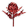 Metallic Red Artichoke Stem (Set Of 2) 18.5"H Polyester Image 1