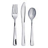 Metallic Silver Assorted Cutlery 72 Count Image 1