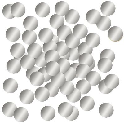 Metallic Silver Confetti 180-Pack Image 1