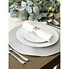 Metallic Silver Round Polypropylene Woven Placemat (Set Of 4) Image 4