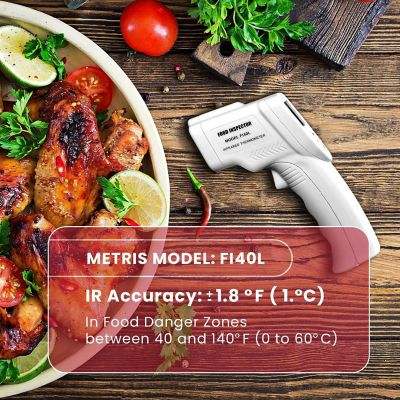 Metris Instruments Digital Food Thermometer, Infrared Thermometer Model FI40 Image 2