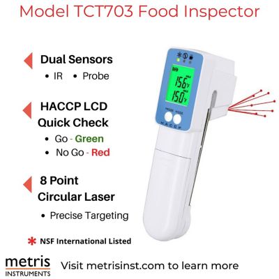 Metris Instruments Food Thermometer, Digital Meat Thermometer Model TCT703 Image 1