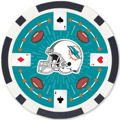 Miami Dolphins 100 Piece Poker Chips Image 3