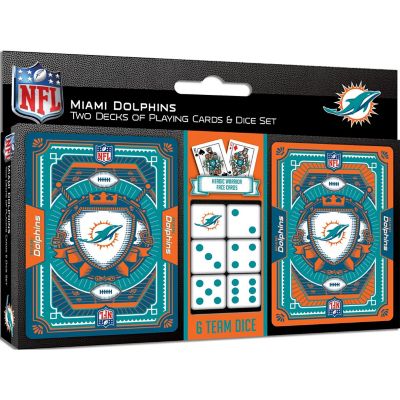 Miami Dolphins - 2-Pack Playing Cards &amp; Dice Set Image 1