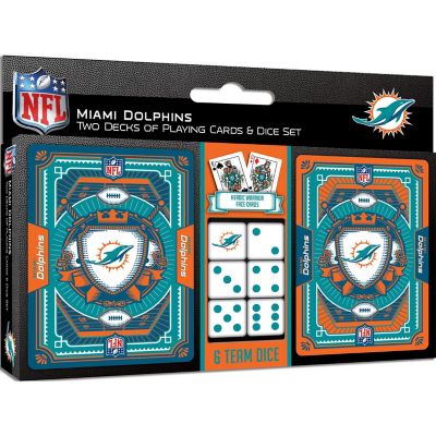 Miami Dolphins - 2-Pack Playing Cards & Dice Set Image 1