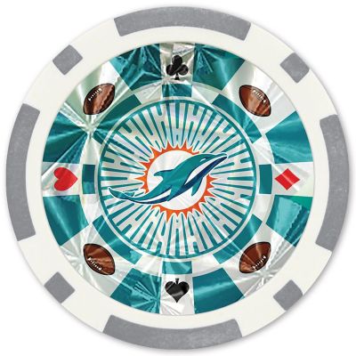 Miami Dolphins 20 Piece Poker Chips Image 2