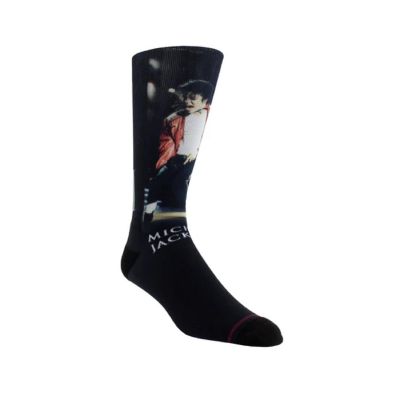 Michael Jackson Socks Dye-Sublimated Toe Stand 1 Pair Image 1