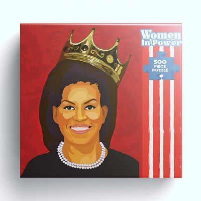 Michelle Obama Jigsaw Puzzle 500pcs Women in Power Illustration Design All Ages Mighty Mojo Image 2