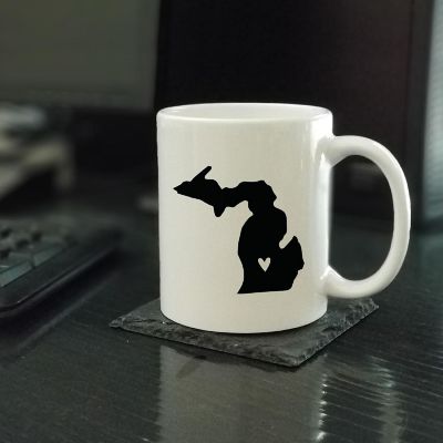 Michigan State Heart Ceramic Mug Image 1